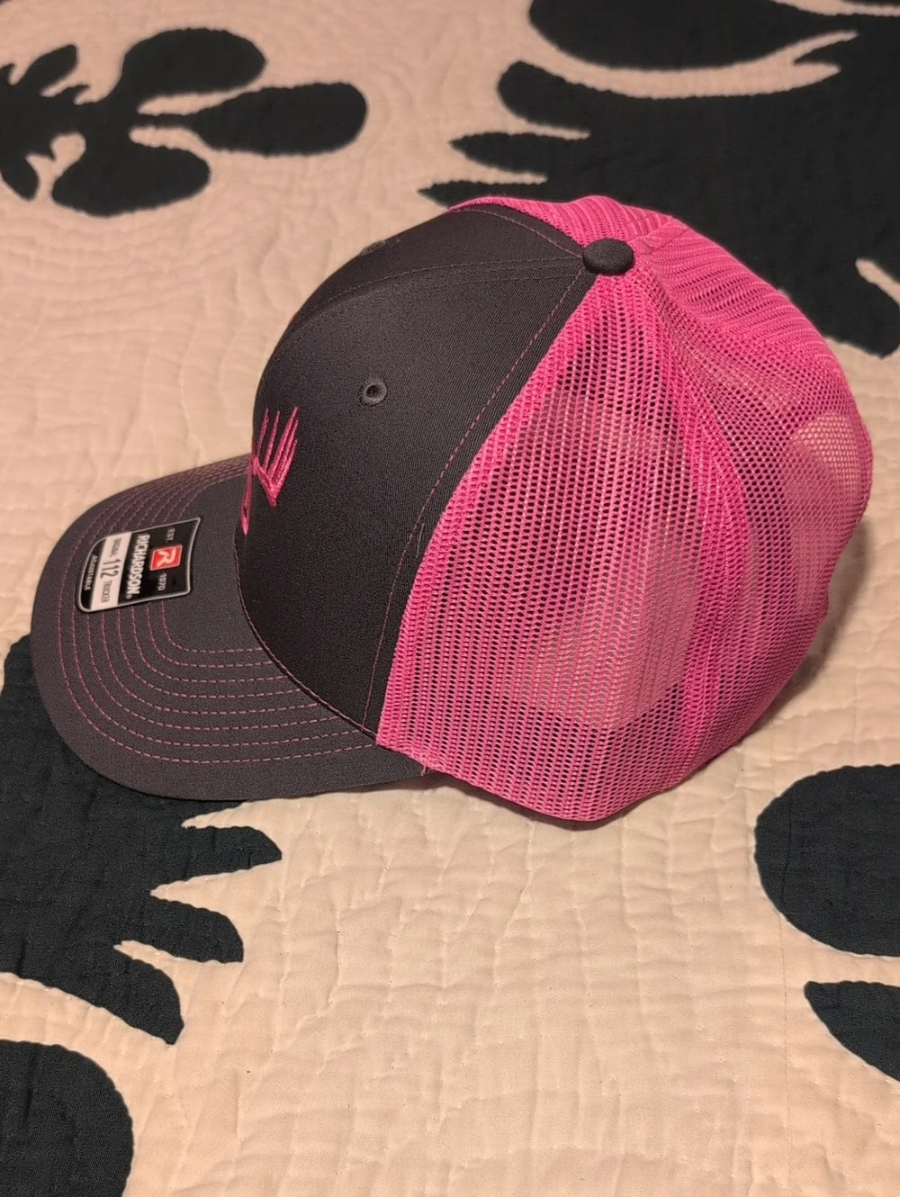 Richardson Trucker Hat with Pink Antler Logo
